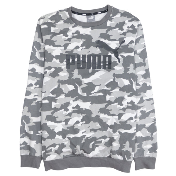 Puma 90's Spellout Crew Neck Sweatshirt Medium Grey