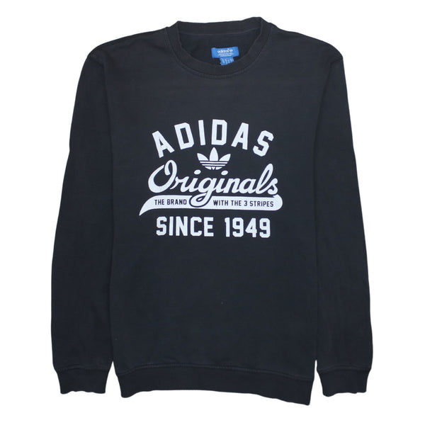 Adidas 90's Spellout Crew Neck Sweatshirt Medium Black