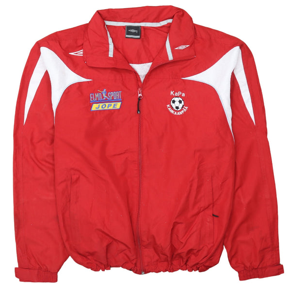 Umbro 90's Vintage Red Windbreaker Medium - Lightweight Full Zip Jacket