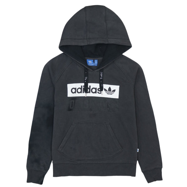 Adidas Vintage 90's Spellout Pullover Hoodie Women's Small Black