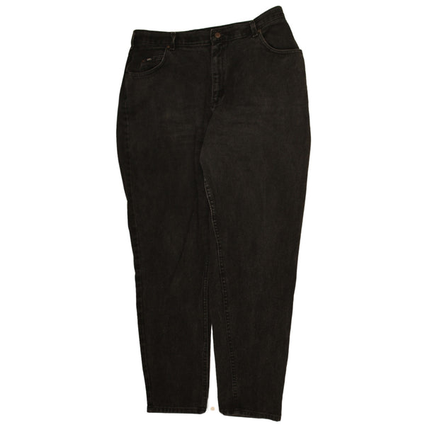 Lee Men's 90s Black Casual Trousers Pants Size 38 Vintage Faded