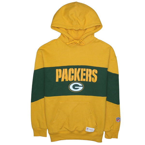NFL 90's Green Bay Packers Pullover Hoodie Large  Yellow