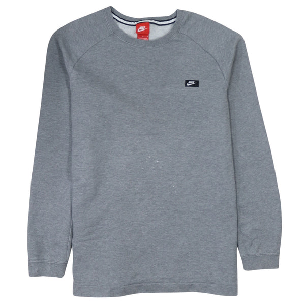 Authentic Nike 90's Vintage Swoosh Crew Neck Sweatshirt Grey Large