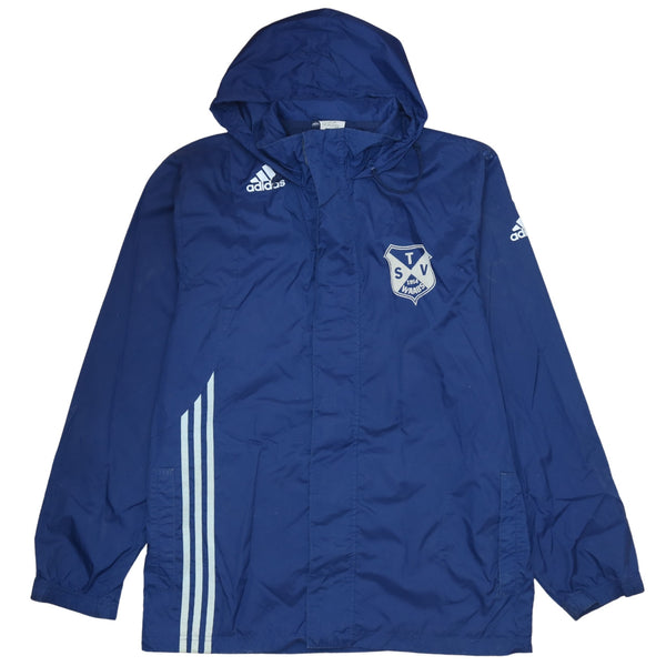 Adidas 90's Hooded Full Zip Up Windbreaker Medium Blue