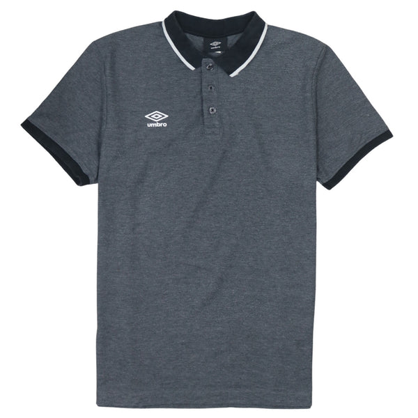 Vintage Umbro 90's Grey Polo Shirt Large Short Sleeves Men's