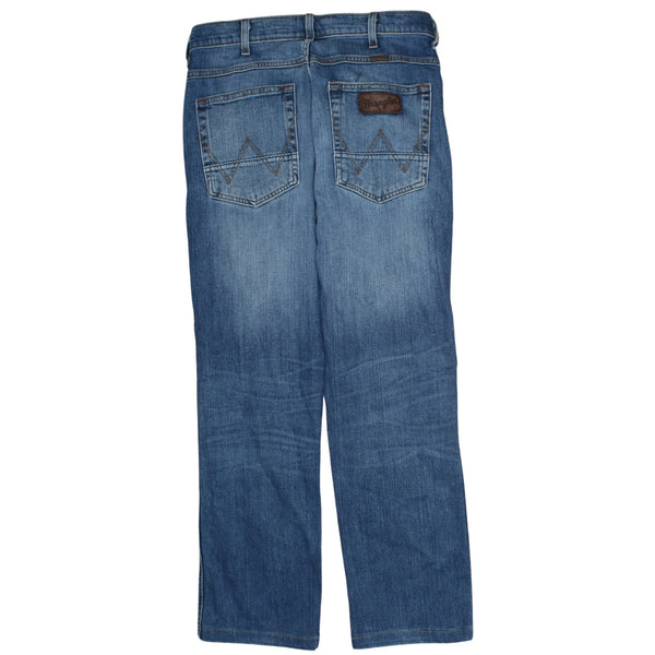 Wrangler 90's Lightwash Straight Leg Baggy Jeans / Pants 32 Blue