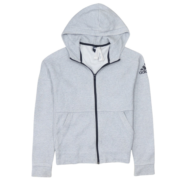 Adidas 90's Lightweight Full Zip Up Hoodie XSmall Grey