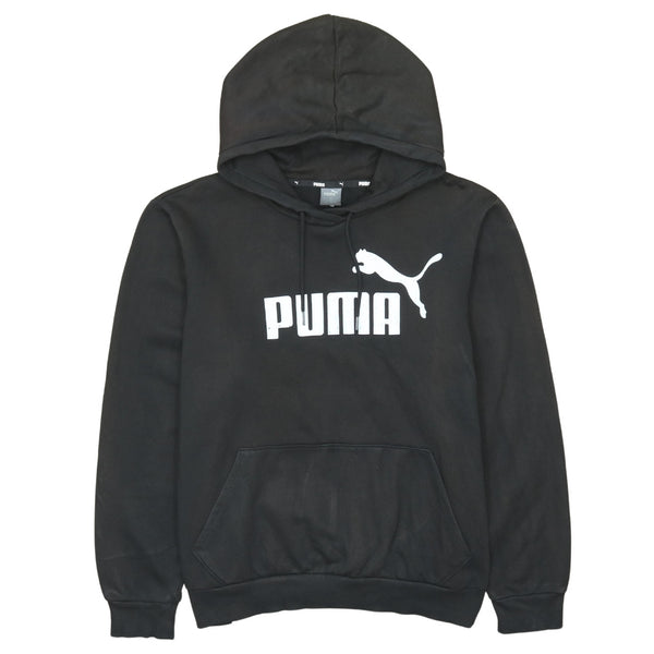 Puma 90s Black Spellout Pullover Hoodie Men's XL Vintage