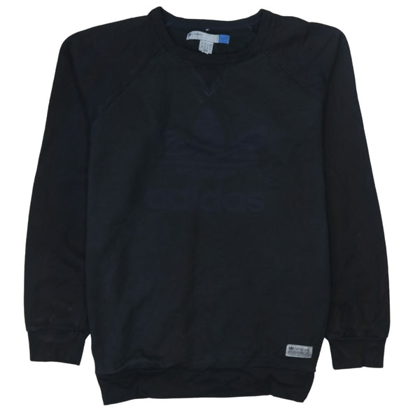 Adidas 90's Spellout Crew Neck Sweatshirt Medium Black