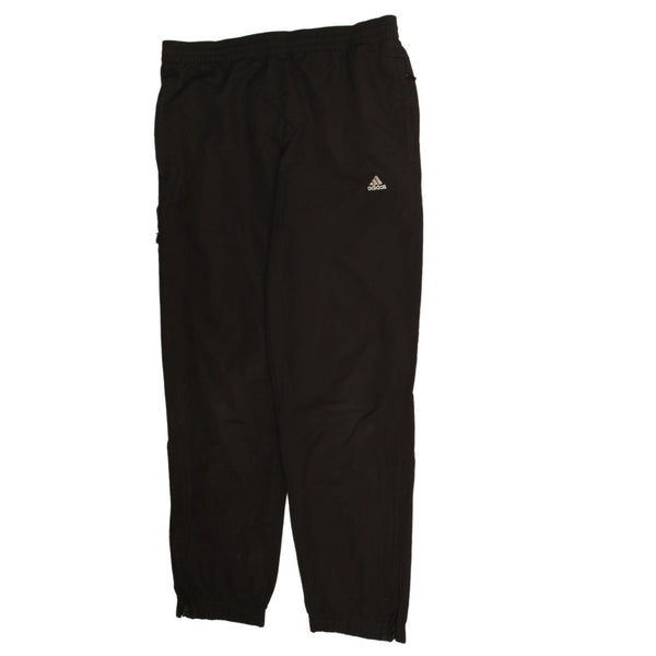 Adidas Vintage Black Joggers Small 90s Sportswear Elastic Waist Pants