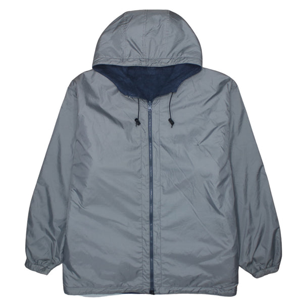 Champion 90's XXXLarge Grey Hooded Full Zip Windbreaker