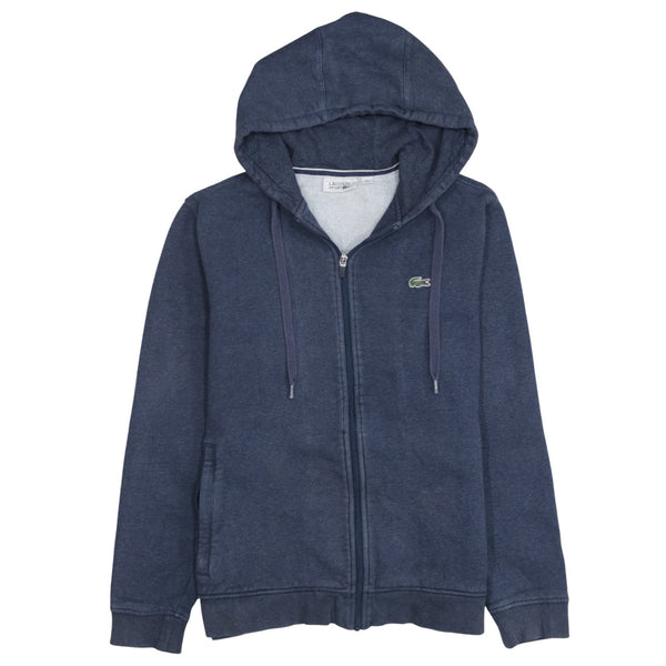 Lacoste 90's Sportswear Full Zip Up Hoodie Large Navy Blue