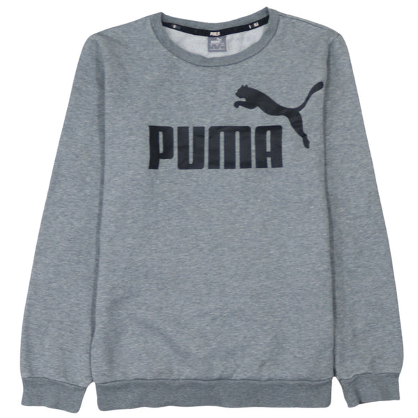 Puma 90's Spellout Crew Neck Sweatshirt XLarge Grey