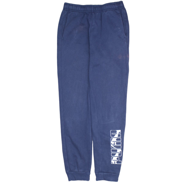Puma 90's Navy Blue Joggers Sweatpants Elastic Waist Large
