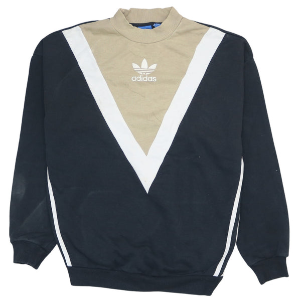 Adidas Vintage 90's Heavyweight Black Sweatshirt, Women's Large Cotton