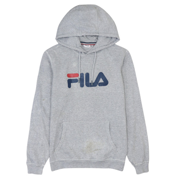 Fila 90's Spellout Pullover Hoodie XSmall Grey