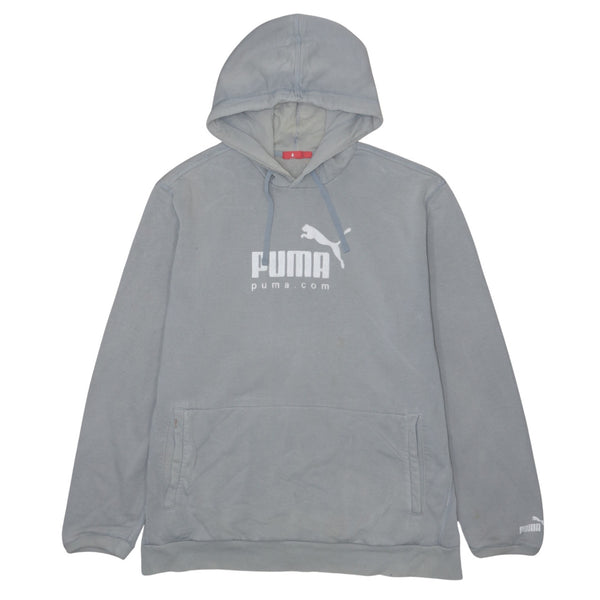 Puma 90's Grey XLarge Spellout Pullover Hoodie Men's Vintage