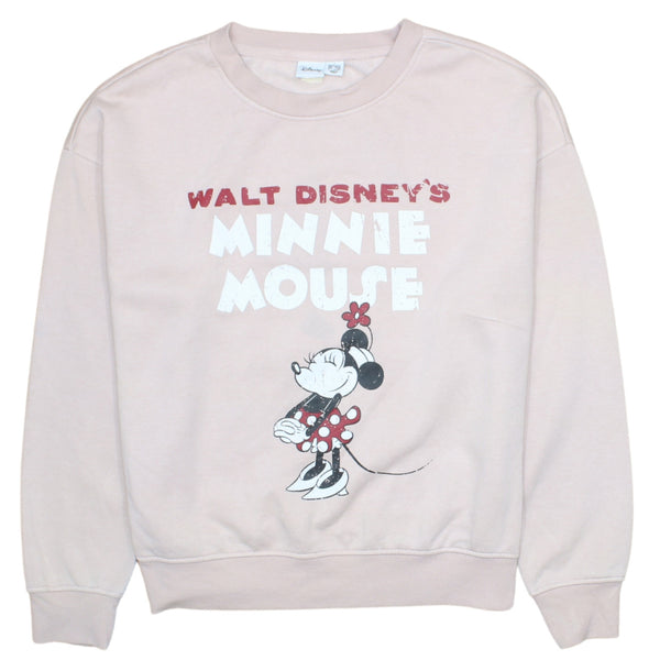 Vintage Disney 90's Minnie Mouse Pink Crew Neck Sweatshirt Small