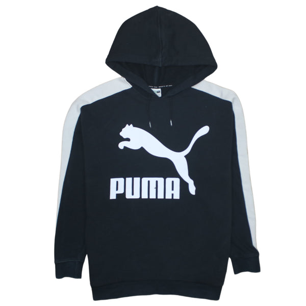 Puma 90's Spellout Pullover Hoodie Small Black