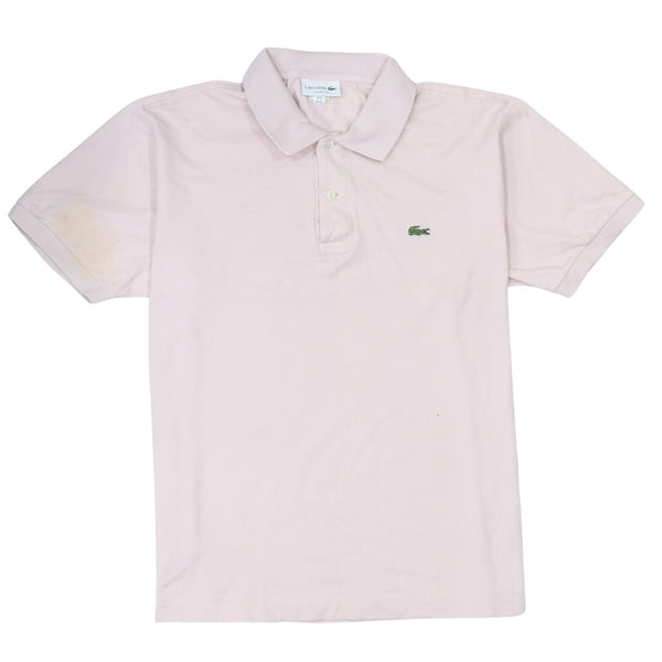 Lacoste 90's Short Sleeves Quarter Button Polo Shirt XLarge Pink
