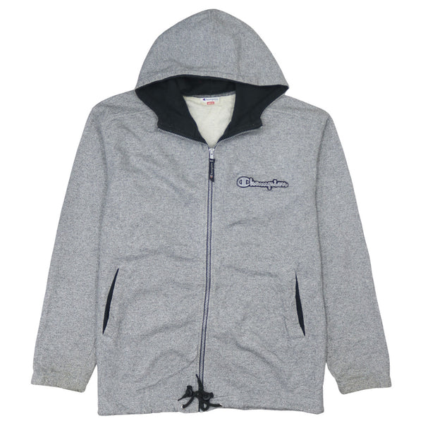 Vintage Champion 90's Grey Sportswear Full Zip Hoodie - Medium