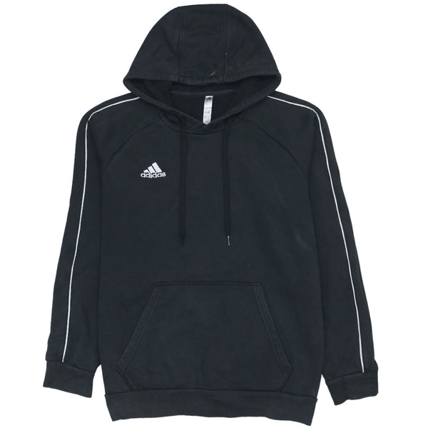 Adidas Vintage 90's Black Drawstring Pullover Hoodie Medium