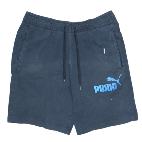 Puma 90's Black Elasticated Waistband Baggy Chino Shorts Women's XLarge