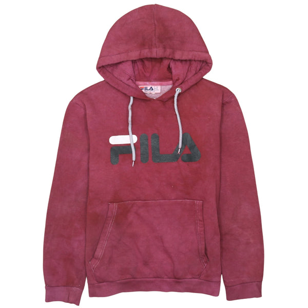 Fila 90's Spellout Pullover Hoodie XSmall Red