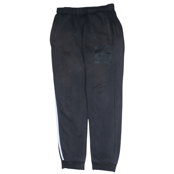 Adidas 90's Black Medium Joggers with 3 Stripes - Vintage Sweatpants