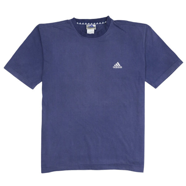 Adidas 90's Short Sleeves Crew Neck T Shirt Large Navy Blue