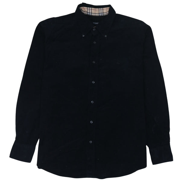 Burberry 90's Long Sleeve Button Up Shirt Large  Black