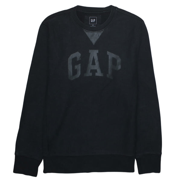 Gap 90's Spellout Crew Neck Sweatshirt Medium Black