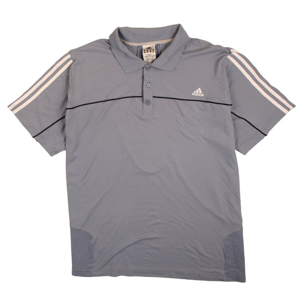 Adidas Vintage 90's Grey Polo Shirt XLarge Short Sleeve Classic