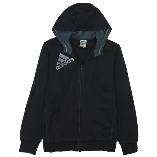 Adidas Vintage 90's Black Sportswear Full Zip Hoodie Medium