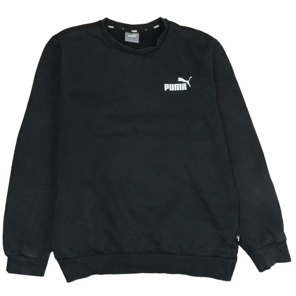 Puma Retro 90's Vintage Black Heavyweight Crew Neck Sweatshirt Small