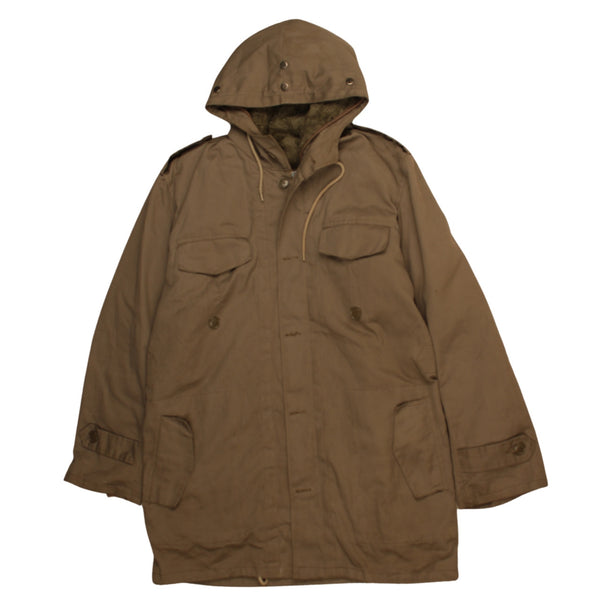 Active 90's Hooded Button Up Men's Large Windbreaker, Vintage Brown