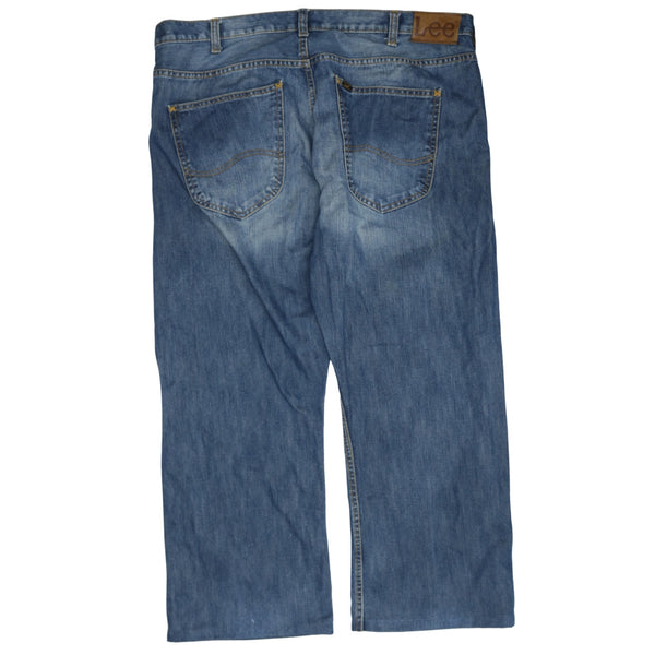 Vintage 90's Lee Lightwash Straight Leg Baggy Trousers - Men's Size 42 Blue