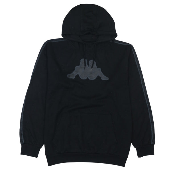 Kappa 90's Spellout Pullover Hoodie XLarge Black
