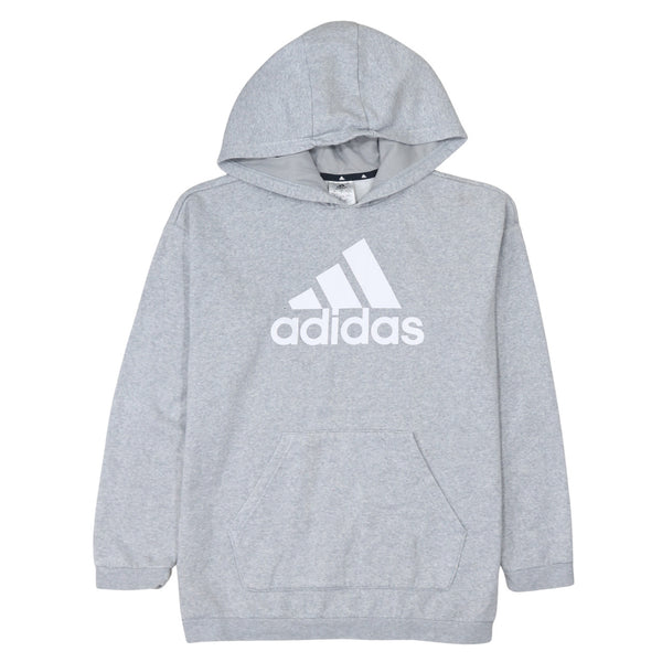 Adidas 90's Spellout Pullover Hoodie Medium Grey