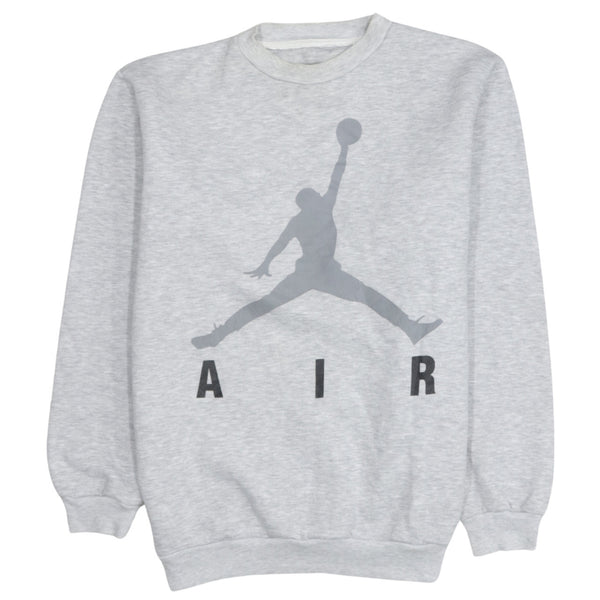 Jordan 90's Spellout Crew Neck Sweatshirt Large  Grey