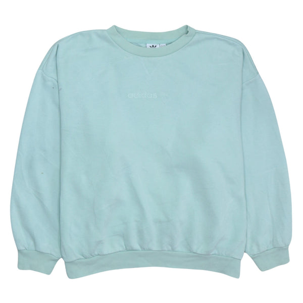 Adidas Vintage 90s Women's Blue Crew Neck Sweatshirt XXXXLarge