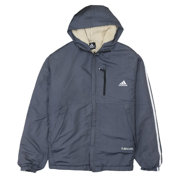 Adidas 90's Hooded Full Zip Up Windbreaker XXLarge (2XL) Grey