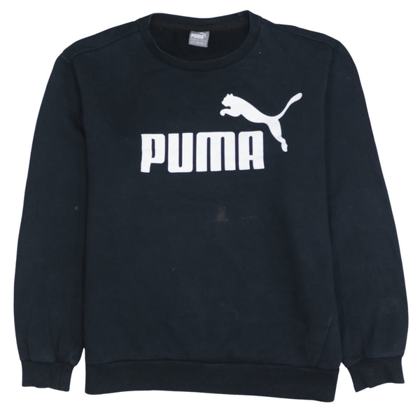 Puma 90's Spellout Crew Neck Sweatshirt XLarge Black
