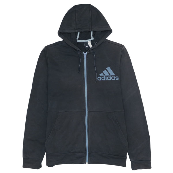 Adidas 90's Sportswear Full Zip Up Hoodie Large Black