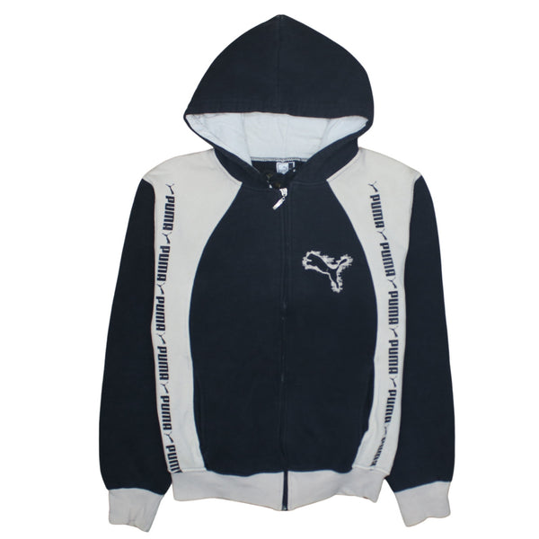 Puma 90's Sportswear Full Zip Up Hoodie XLarge Black