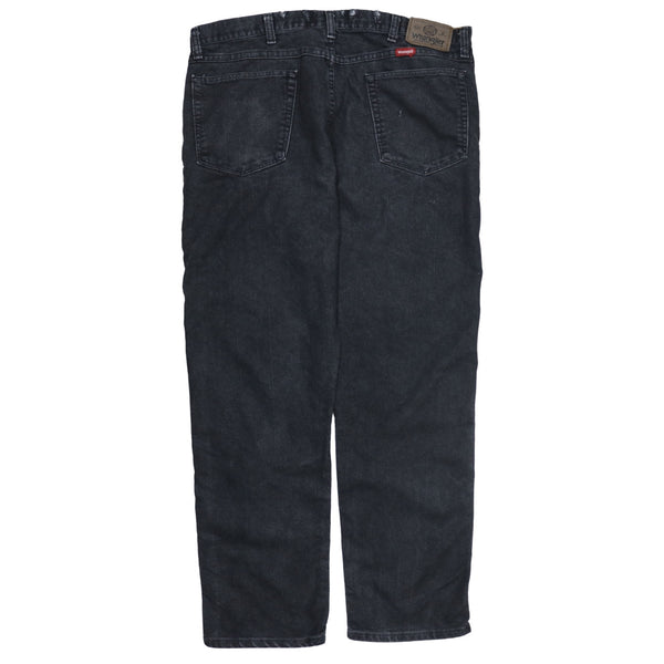 Wrangler 90's Flat Front Straight Leg Baggy Trousers / Pants 38 Black
