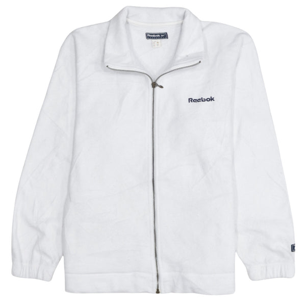 Reebok 90's Hiking Warm Full Zip Up Fleece Jumper Medium  White