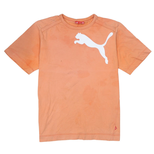 Puma 90's Short Sleeves Crew Neck T Shirt Large Orange