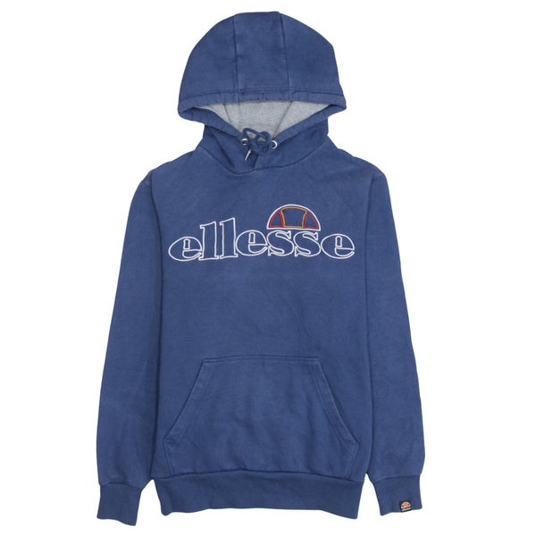 Ellesse 90's Spellout Pullover Hoodie Small  Navy Blue