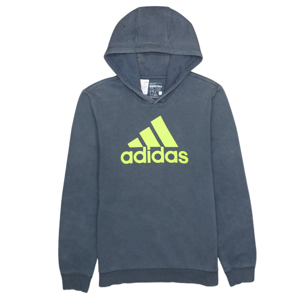 Adidas 90's Grey Spellout Pullover Hoodie XL Women's